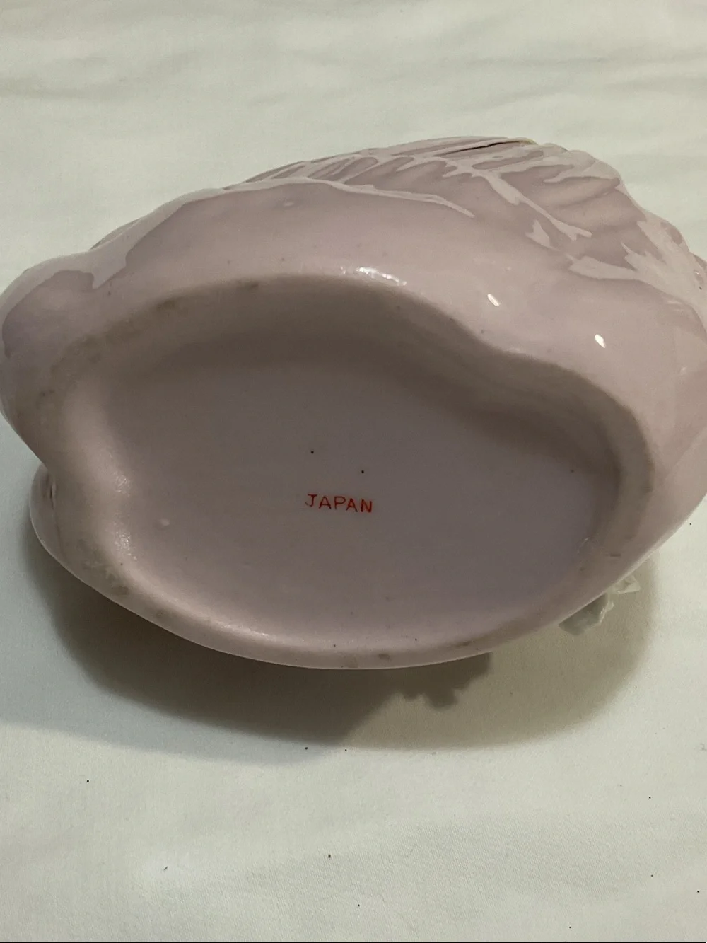 Pink Ceramic Swan Planter with Floral Accents